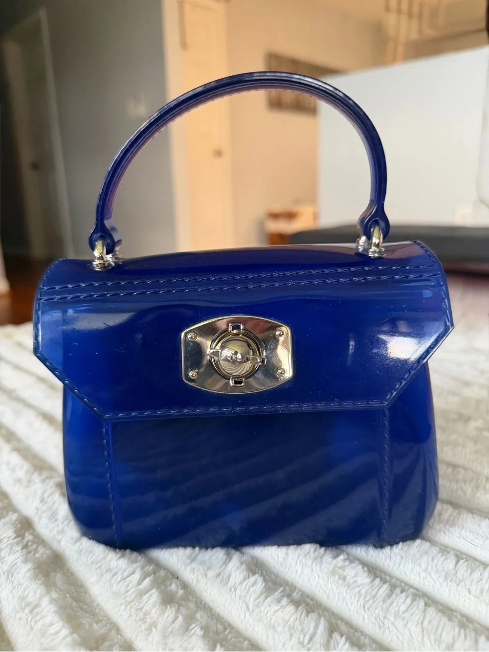 Classic Top-Handle Women's Bag in Deep Blue